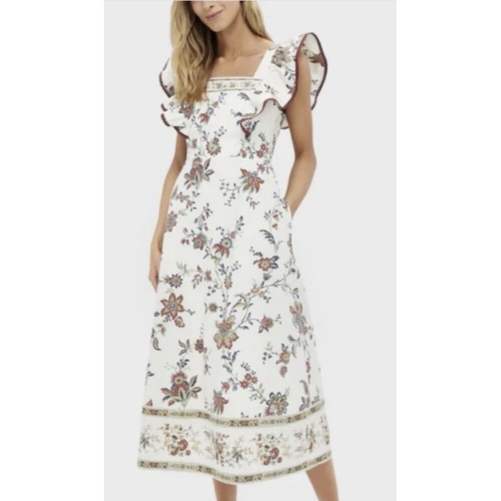 Tuckernuck Studio McGee Nora Midi Dress Size XXL Red Chintz Cotton